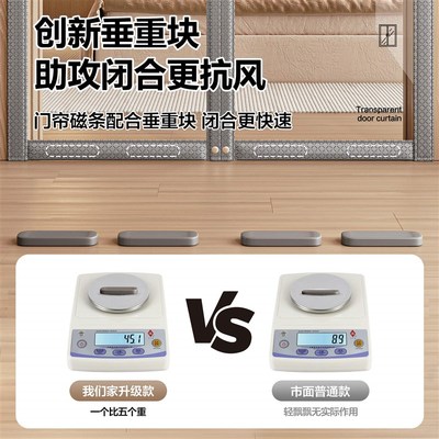 加厚透明家用空调防风防走冷气隔断软门帘魔术贴全磁条厨房防油烟