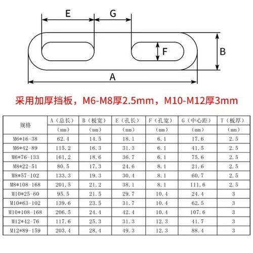 304不锈钢U型螺丝配套用挡板长方形垫片双头带孔垫片方形卡垫片