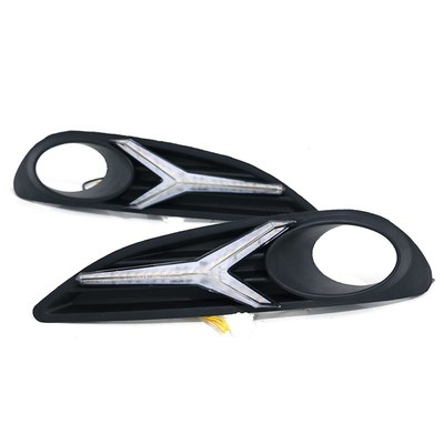 适用于12-14款比亚迪速锐改装LED流光日行灯速锐e5加装前杠灯