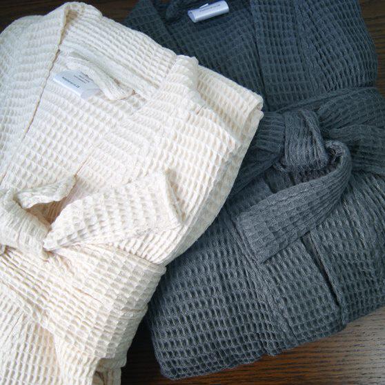 短款桑拿服 竹纤维蜂巢面料浴衣 吸水柔软舒适短款浴袍