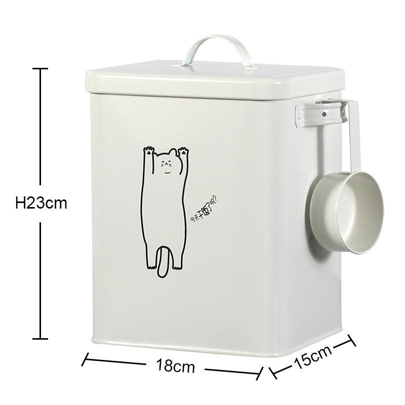 一件代发 ins高颜值宠物储粮桶密封防潮猫狗零食冻干储存铁皮桶,宠物/宠物食品及用品,宠物储粮桶,淘宝优惠券,粉丝福利购,淘宝优惠卷