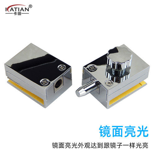 玻璃门锁免开孔单k门双门玻璃插销浴室门淋浴房办公室玻璃门锁地