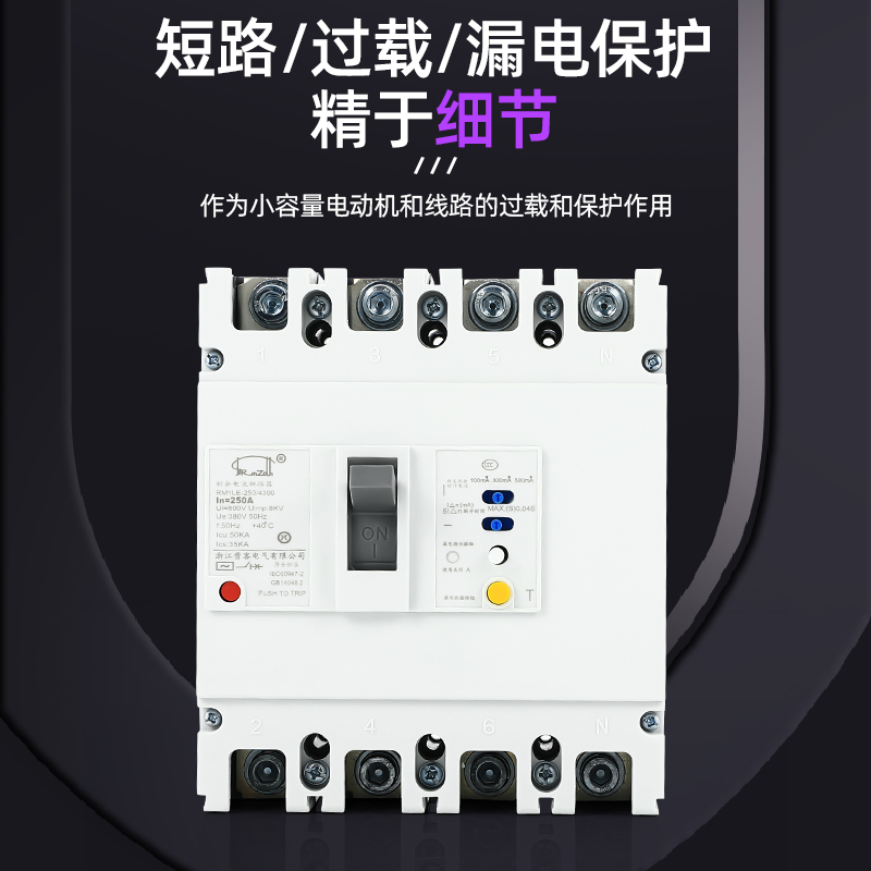 CM1LE-100A 125A 160As 225A 250A 400A 630A 3300 4300漏电保护