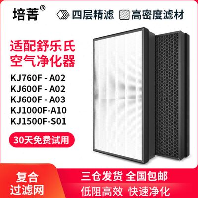 适配舒乐氏空气净化器滤芯KJ760F-A02/KJ600F-A03滤网KJ1000F-A10