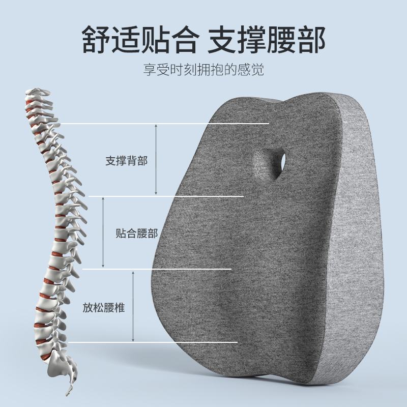 靠垫办公室腰垫椅子靠枕久坐护腰孕妇靠背垫记忆棉腰靠车用腰靠枕