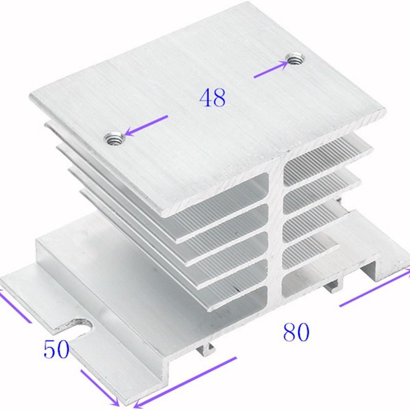 SSR 三相固态继电器底座 散热器 H型 铝型材散热器 110*100*80