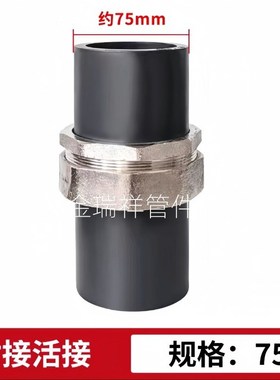 PE双头热熔铁活接 75对接PE管件热熔水管 PPR多规格铜内外丝活接
