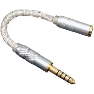 插头转换线材 4.4转换线平衡转换头 16股单晶铜升级线 纯银十六股