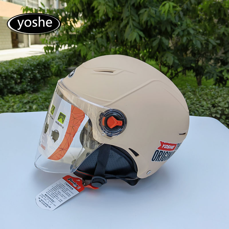 电动摩托车头盔四季通用男女半盔春秋冬款送围脖保暖电瓶车安全帽