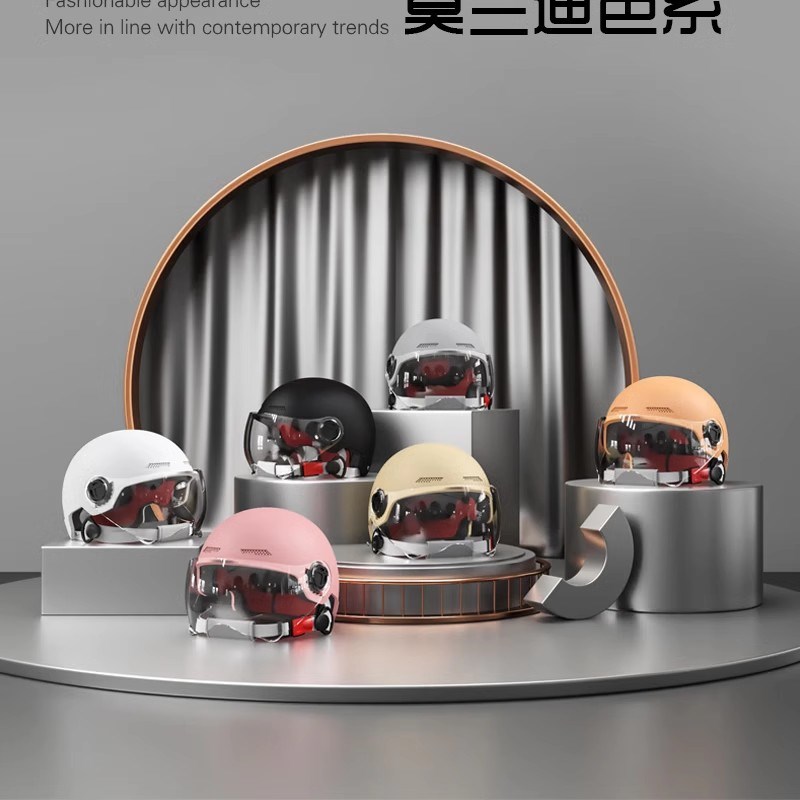 新国标3c认证电动车头盔夏季电瓶摩托安全帽夏天半盔男女四季通用