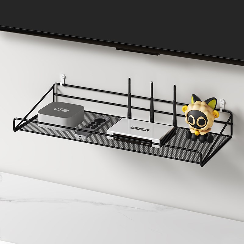 路由器置物架电视机顶盒摄像头放置架壁挂墙上支架免打孔监控底座
