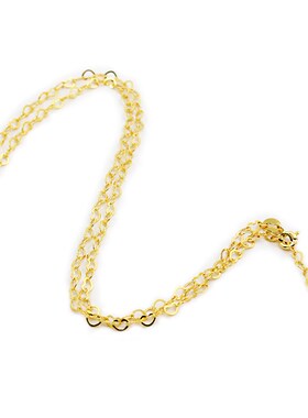 S925纯银心形链条毛衣链手脚链DIY可以调节爱心项链手链可挂吊坠