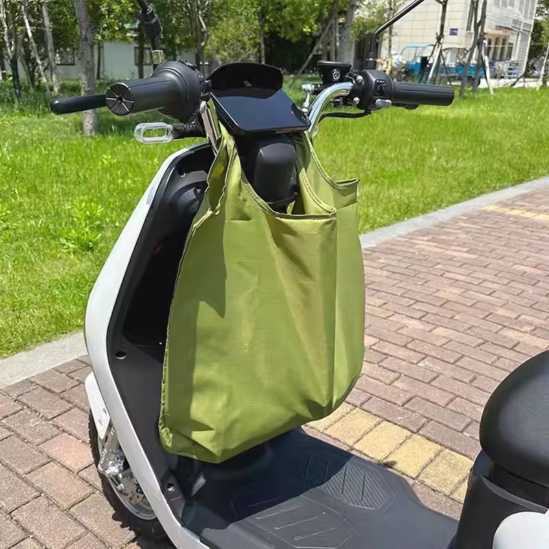 适用雅迪冠能A90电动三轮车前置物头盔网兜收纳储物袋电瓶车挂包