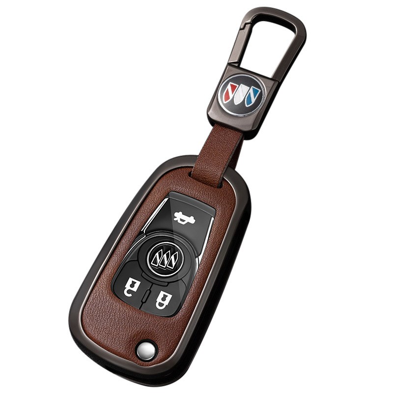 适用别克改装后配钥匙套英朗凯越折叠君越君威铁将军车遥控包套扣
