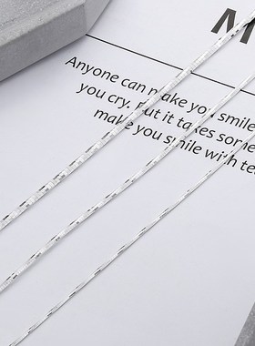 云潮轩S925纯银韩版潮流时尚切面链条圆圈项圈创意百搭简约diy