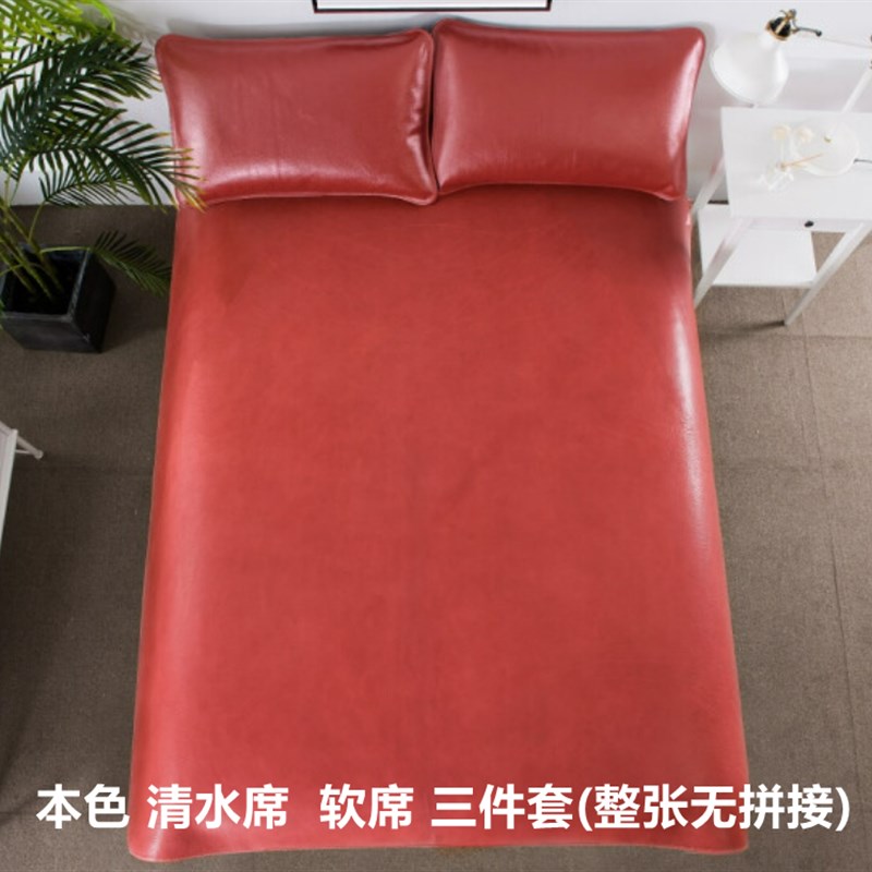 古法无涂层原生态整张清水t头层牛皮席1.8米软席纯色真皮床垫硬席