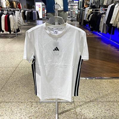 ADIDAS三条纹纯棉透气女T恤