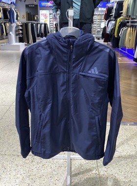 冬季ADIDAS阿迪达斯SL WARM JKT男装梭织加绒连帽夹克外套KA1306