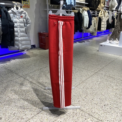 正品阿迪达斯马年三条纹女针织裤