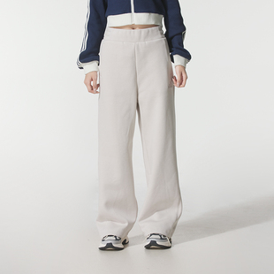 正品阿迪达斯ADIDAS女款加绒刺绣LOGO宽松直筒运动休闲长裤KC0051