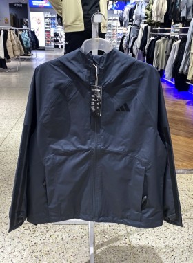 正品Adidas阿迪达斯男运动休闲连帽户外百搭梭织夹克外套KE0272