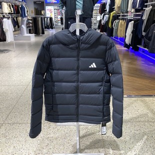 冬季新品ADIDAS阿迪达斯男装保暖运动休闲连帽羽绒服外套KH3993