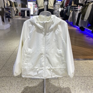 正品阿迪达斯ADIDAS女款连帽拉链加绒新款运动休闲夹克外套KS2809