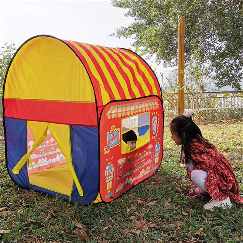 儿童帐篷玩具游戏屋家用公主男女孩过折叠甜品秒开小房子冰淇淋