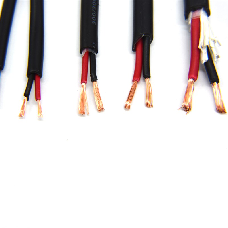 国标纯铜RVV2芯*0.2平方护套线多芯软线电源信号控制二芯电线电缆