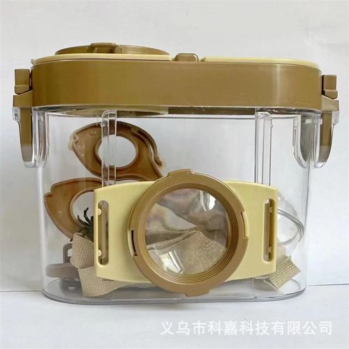 户外探索放大镜儿童昆虫收集器采集箱捕捉工具蝴蝶网笼昆虫观察盒