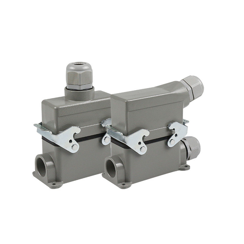 矩形重载连接器HE-4芯6芯10芯16芯20 24芯高底座明装航空插头插座