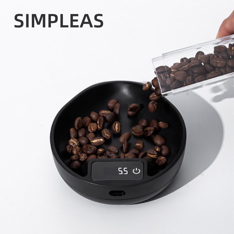 SIMPLEAS手冲咖啡电子称豆盘意式咖啡称重展示盘ABS咖啡电子秤