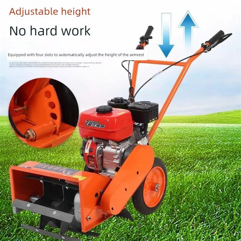 新型微型耕作机多功能除草开槽新型汽油四轮驱动农业旋耕大马力果