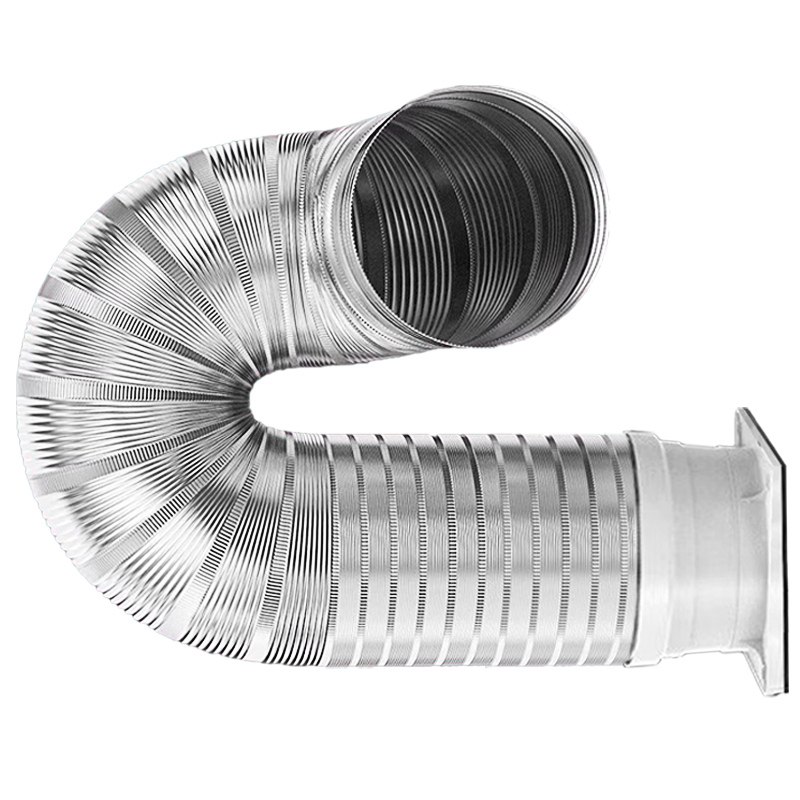 静音抽油烟机排烟管厨房排气排风管铝箔不锈钢伸缩软管止逆阀管道