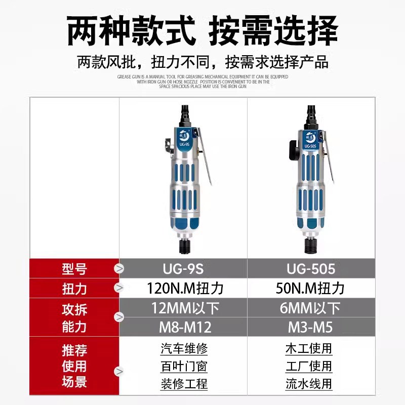 气动螺丝刀风批5H8H工业级风动起子螺丝批木工气批改锥改刀
