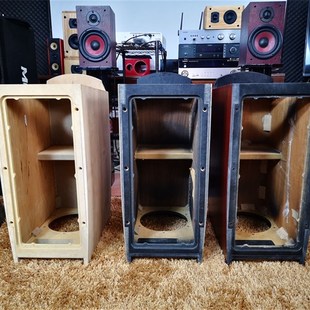 名贵双8寸低音炮箱半成品前后喇叭可做推挽炮胡桃木实木贴皮12kg