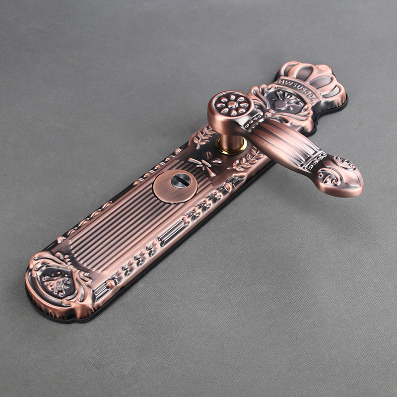 别墅对开门锁双开门不锈钢拉手16长款304红古铜大门把手可配C级锁