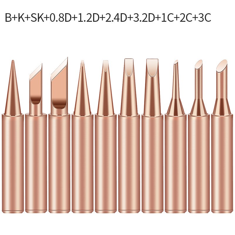 900纯铜烙铁头936内加热万能烙铁头纯铜无磁焊接喇叭电烙铁头