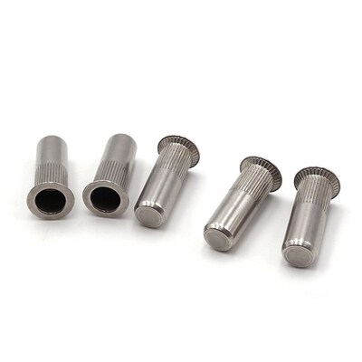 rivet不锈钢竖纹盲孔大沉头圆柱铆螺母M34568M10M12拉铆螺母