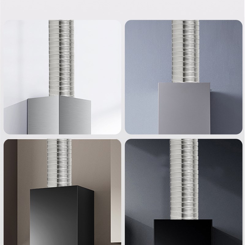 吸油烟机排风管304不锈钢排烟道管抽烟机排气管通风管道烟囱管子