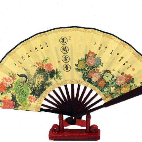 新款货源10寸折叠绢布扇子 男士折扇广告扇款式全 竹绢扇礼品包邮