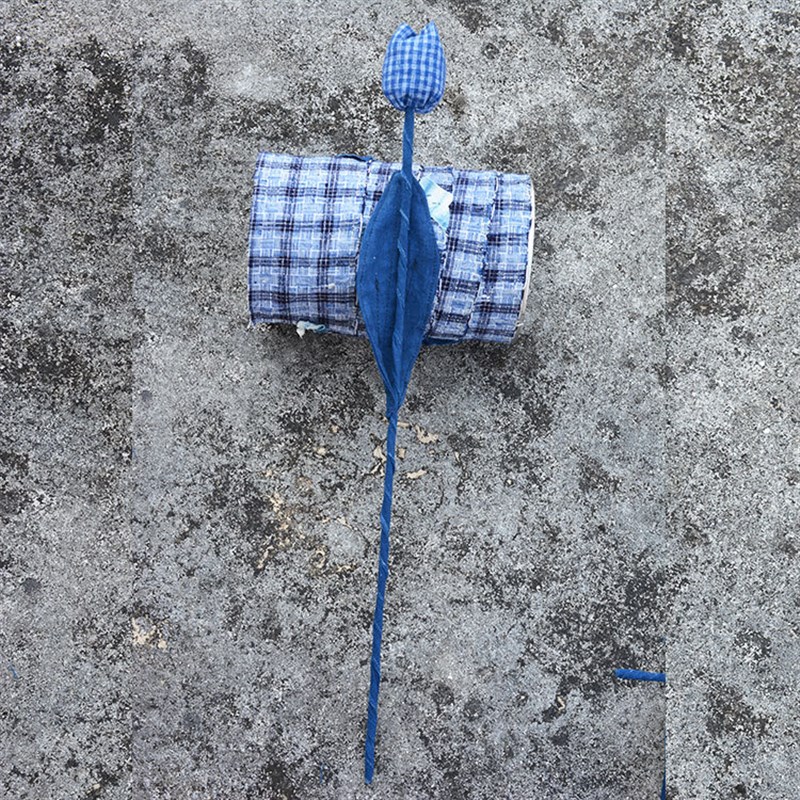 布艺花朵居家装i饰插花 植物蓝染布料郁金香手工布花文艺端午香囊