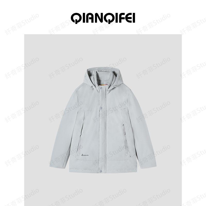 11.18F   新款时尚户外冲锋衣加厚加绒连帽外套  62588