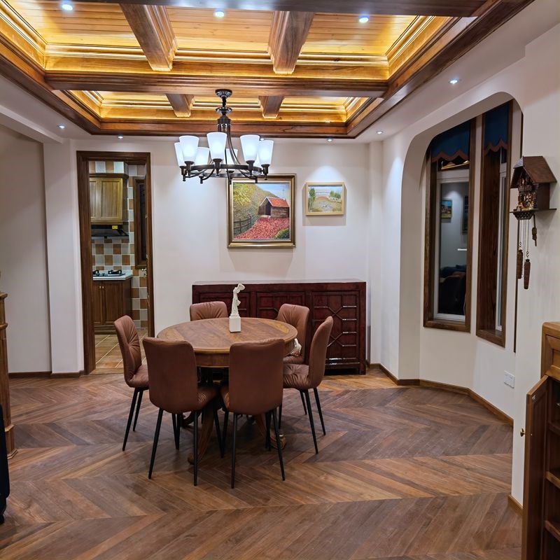 缅甸柚木老料二手翻新防水地板地暖锁扣家用改刀原木环保轻奢极简