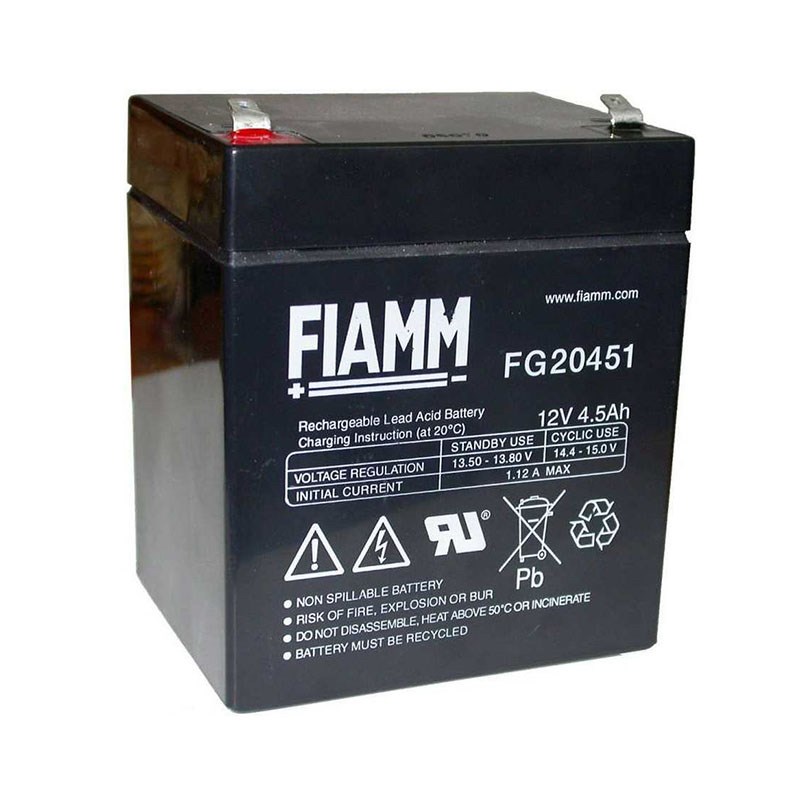 FIAMM非凡蓄电池FG20451 12V4.5AH小型进口12伏4.5安电瓶应急储能