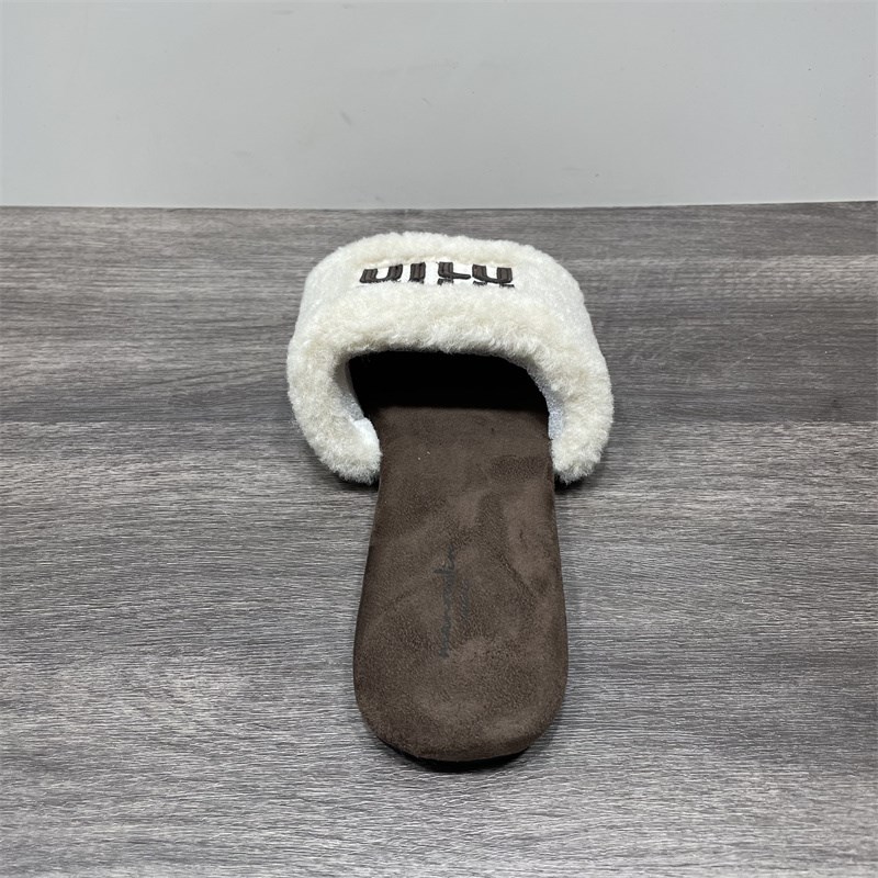 断码处理复古方头毛毛鞋女鞋子外穿秋冬季网红爆款百搭毛绒棉拖鞋