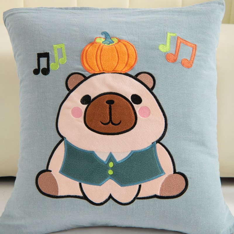 全棉口袋被抱枕被子两用二合一汽车靠垫办公室午睡毯子枕头空调被