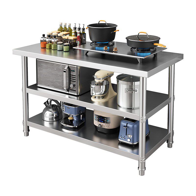 不锈钢厨房工作台专用商用操作台长方形灶台定做饭店切菜台桌案板