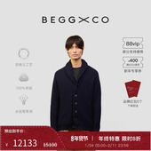 Yacht男士 纯羊绒海军蓝色青果领约特开衫 秋冬系列 Begg