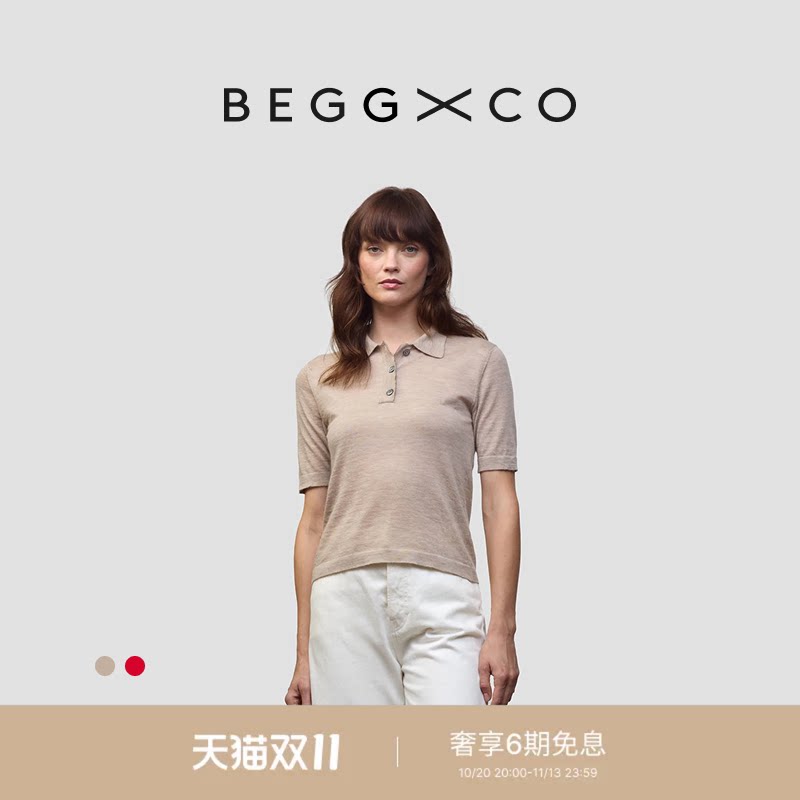 BeggXCo女士纯羊绒Polo衫